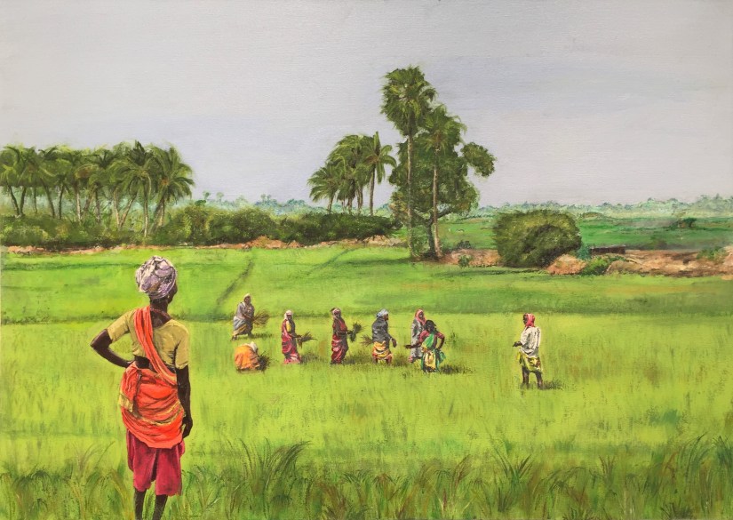 Green fields - 32x24in